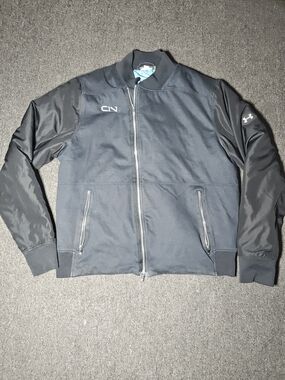 Under Armour Cam Newton Jacket Mens XL Blue Full Zip Football Quilted Coat